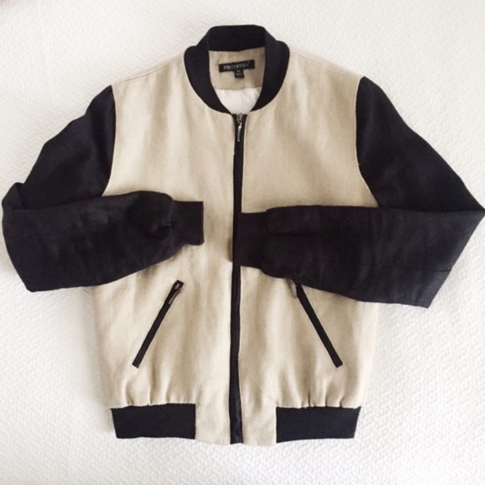 Linen black tan bomber designer jacket